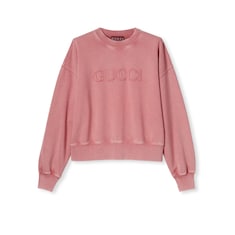 Embroidered cotton jersey sweatshirt