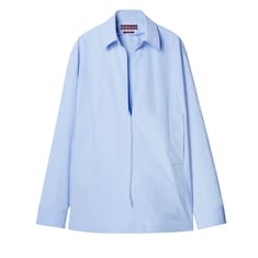 Embossed cotton poplin shirt