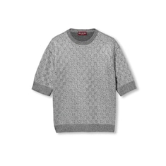 Top de cashmere y lana bordado