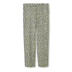 Hose aus Crêpe-Jacquard mit Blumen-Motiv