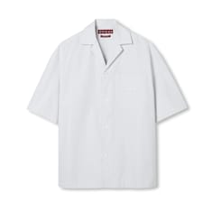 Camisa de Algodón a Rayas Bordada