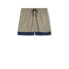 Short de bain technique en popeline imprimée