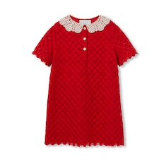 Robe pour enfant en dentelle fleurie Double G