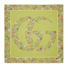 Double G floral print silk carré