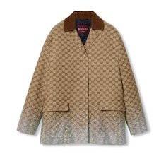 Embroidered GG canvas coat