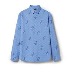 Chemise en coton Oxford à motif GG