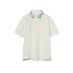 Children's printed cotton polo shirt