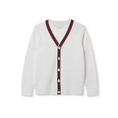 Children's embroidered cotton cardigan