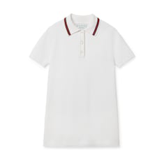 Children's embroidered cotton polo dress