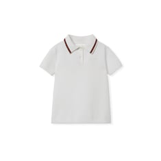 Vestido tipo polo de algodón para bebé