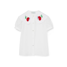 Camicia bambino in cotone con ricamo