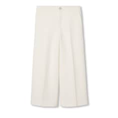Pantalón de lana de rizo con bordado