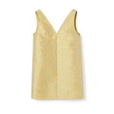 Vestido de jacquard floral de mezcla de seda