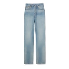 Pantalon coupe évasée taille haute en denim
