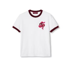 T-shirt en jersey de coton avec empiècement