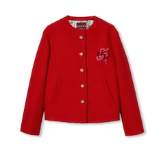 Embroidered wool bouclé jacket