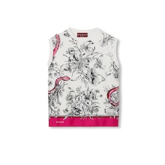 Printed cotton and silk vest