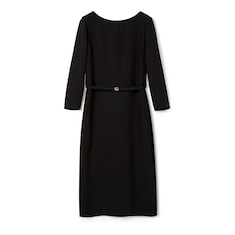 Robe mi-longue en cady de soie