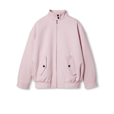 Cotton canvas delavé bomber jacket