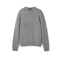 Embroidered wool knit jumper