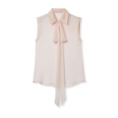 Silk chiffon sleeveless shirt