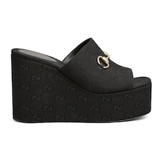 Women's wedge sandal with Horsebit