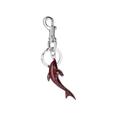 Engraved dolphin keychain charm