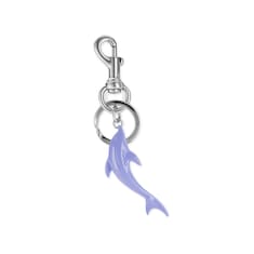 Engraved dolphin keychain charm