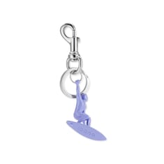 Engraved surfer keychain charm