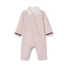 Baby embroidered cotton one-piece