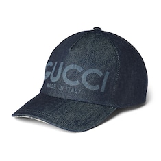 Casquette en denim avec logo réalisé au laser