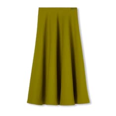 Embroidered crêpe wool skirt