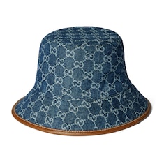 Sombrero tipo pescador de denim con GG