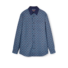 GG vichy cotton wool jacquard shirt