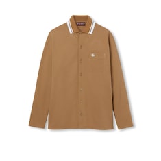 Chemise polo en piqué de coton avec broderie