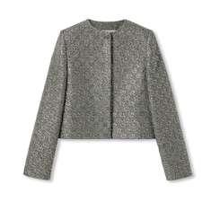 Chaqueta de tweed de lana con GG y bordado