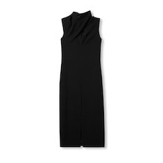 Mid-length acetate viscose sable dress