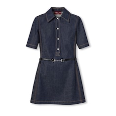 Minivestido de denim con Horsebit