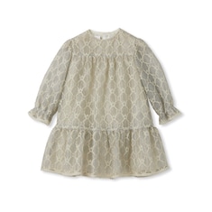 Baby GG cotton lamé dress