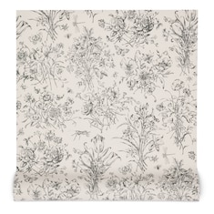 Papel pintado con estampado Flora Sketch