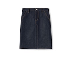 Mid-length denim skirt