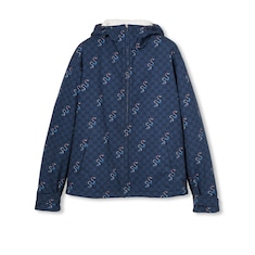 Printed cotton ripstop zip jacket