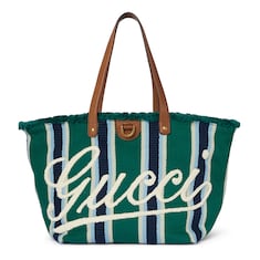 Mittelgroßer Shopper aus Canvas mit Stickerei