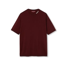 Silk cotton T-shirt with Gucci intarsia