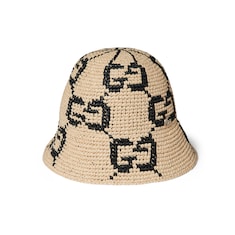 Sombrero tipo pescador de paja con GG