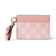 GG Emblem card case with strap