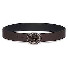 Ceinture réversible avec boucle GG