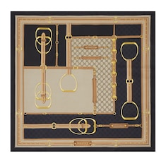 Vierecktuch aus Seidentwill mit Print