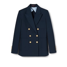 Chaqueta de algodón con dos hileras de botones