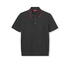 Silk cotton polo shirt with Web